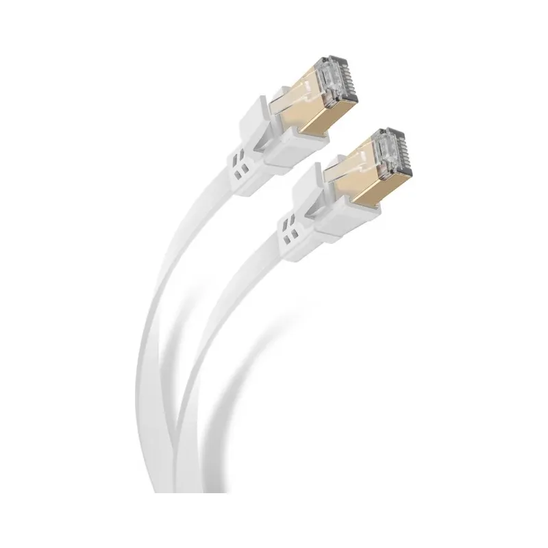 Cable Ethernet STP CAT 8, 40 Gbps, de 2 m, plano Steren 380-502BL