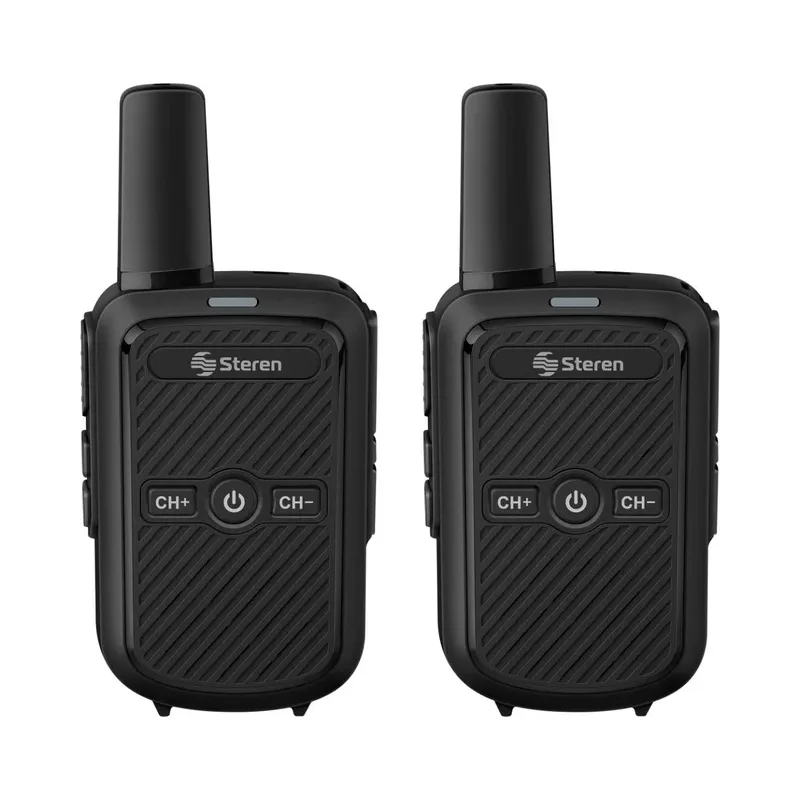 Kit de 2 radios intercomunicadores con cargador USB Steren RAD-020