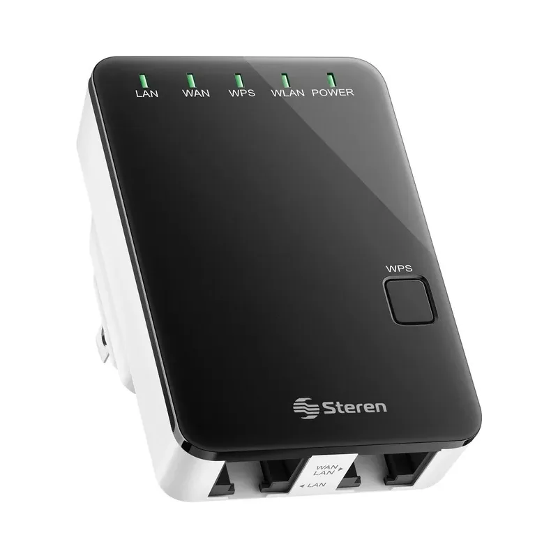 Repetidor Wi-Fi* 2,4 GHz (B/G/N), hasta 17 m de cobertura Steren COM-818