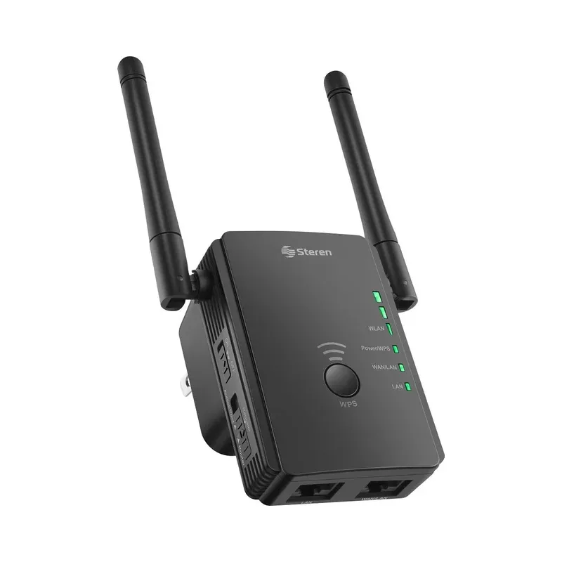 Repetidor Wi-Fi* 2,4 GHz (B/G/N), hasta 25 m de cobertura Steren COM-8200