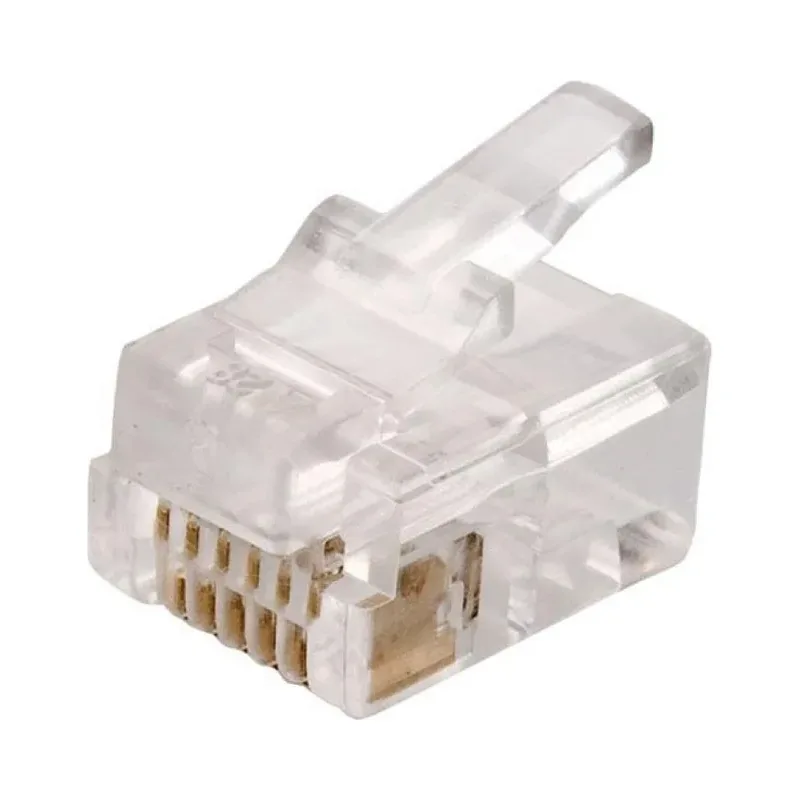 Plug telefónico modular RJ12 de 6 contactos para cable plano Steren 300-066
