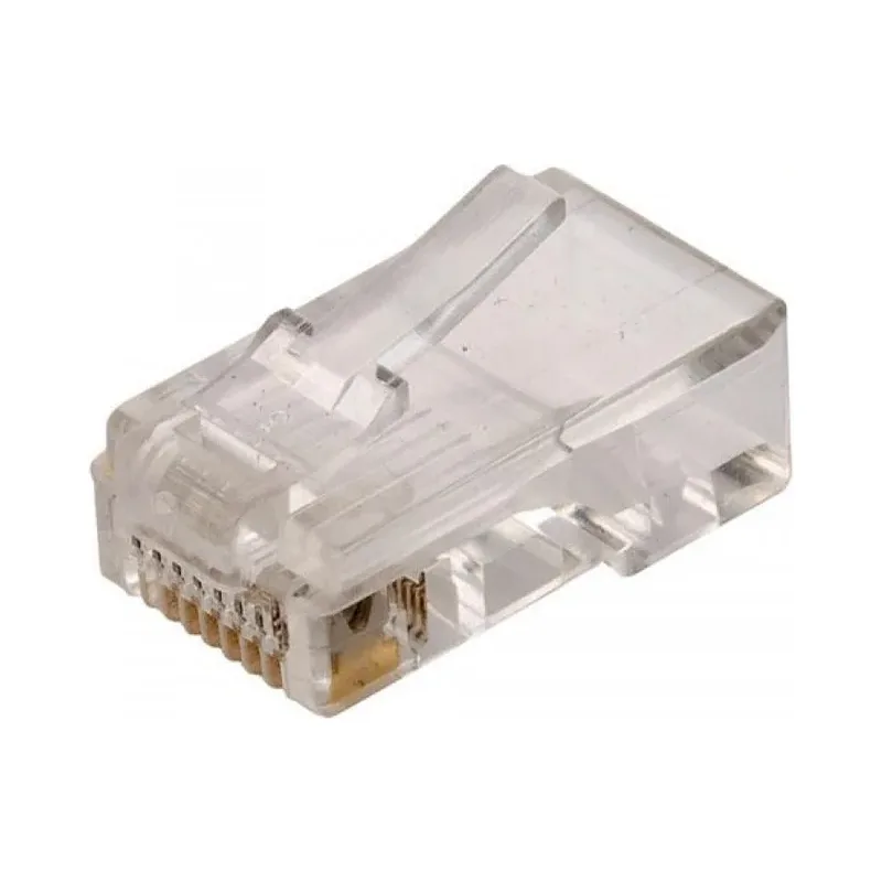 Plug telefónico modular RJ45 de 8 contactos para cable plano Steren 300-068
