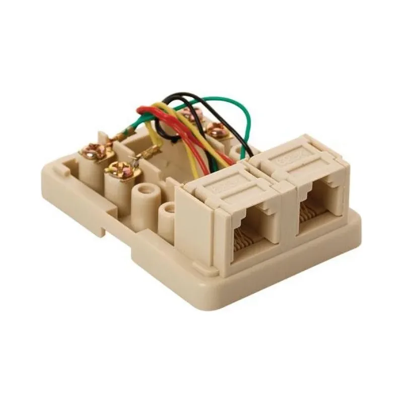Conector jack telefónico con 2 jack RJ11 de 4 contactos Steren 300-146