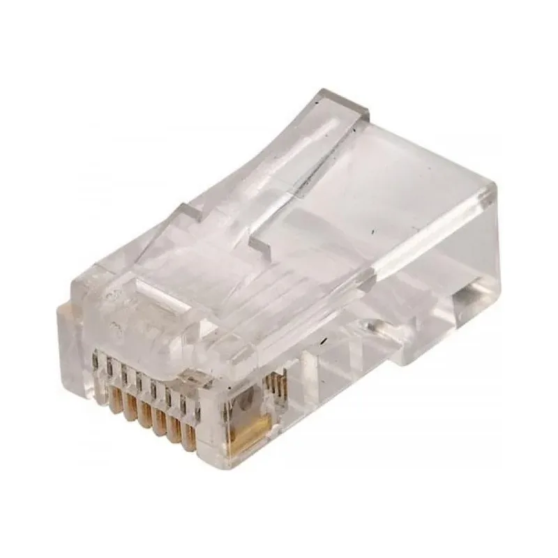 Plug telefónico modular RJ45 de 8 contactos para cable redondo Steren 300-168