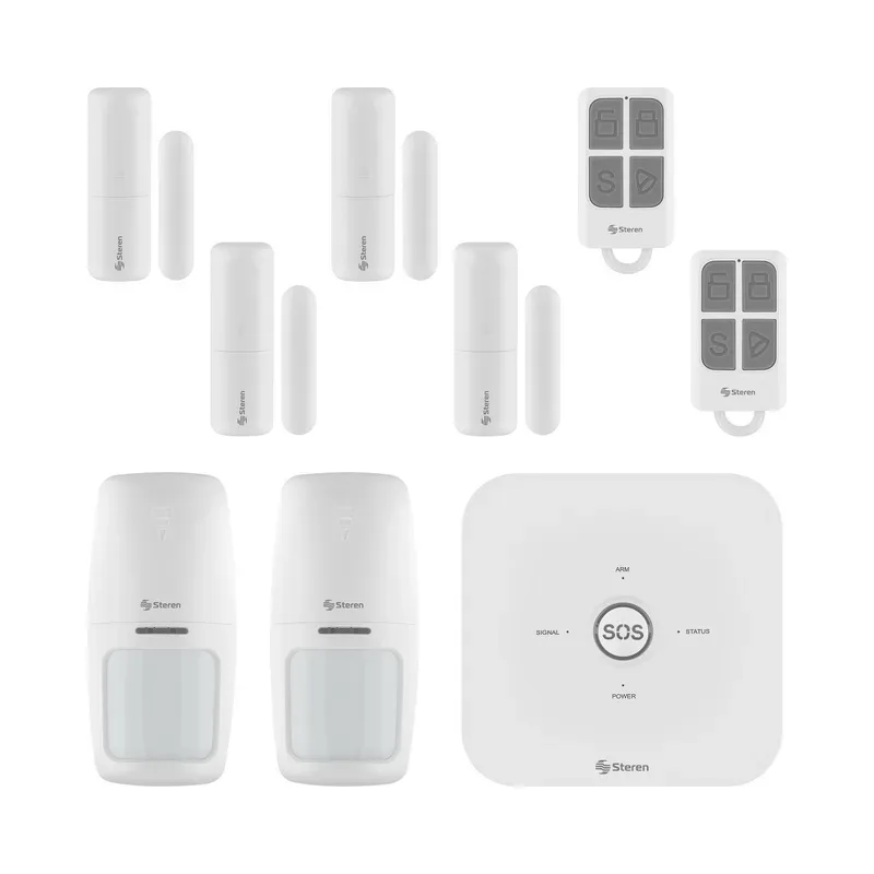 Sistema de seguridad Wi-Fi con alarma, 6 sensores y 2 controles remoto Steren SHOME-2100