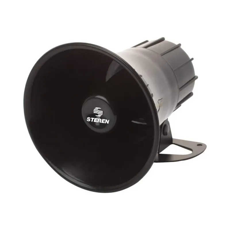 Sirena redonda de 15 Watts con 1 tono Steren TRS-525PN