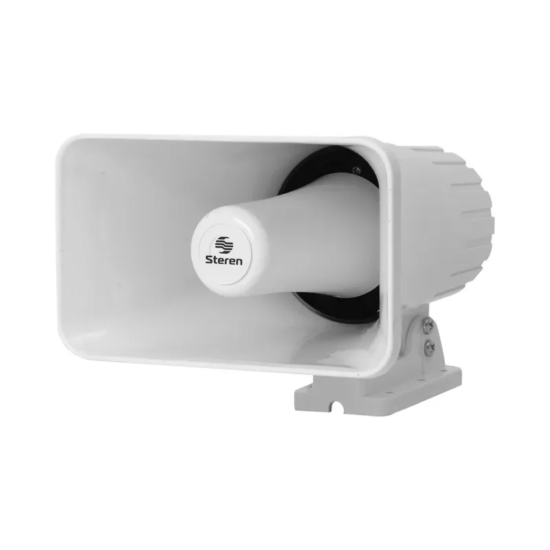 Sirena rectangular de 30 Watts con 2 tonos Steren TRS-588PB