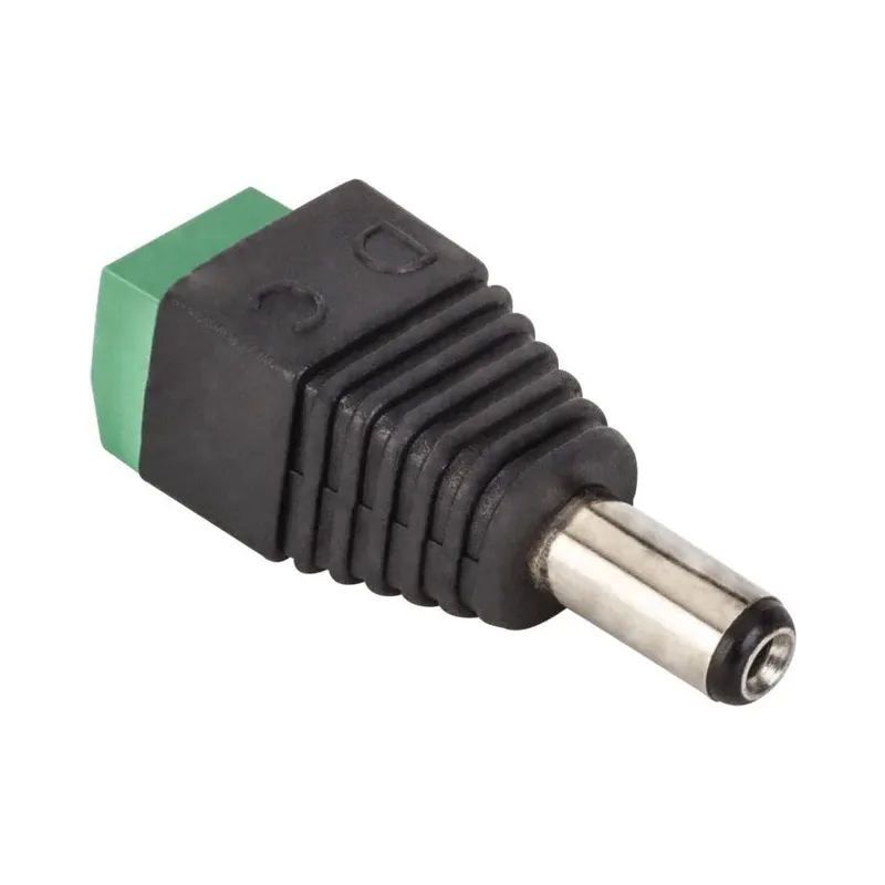 Adaptador plug invertido 2.1 mm a 2 terminales atornillables Steren CCTV-320