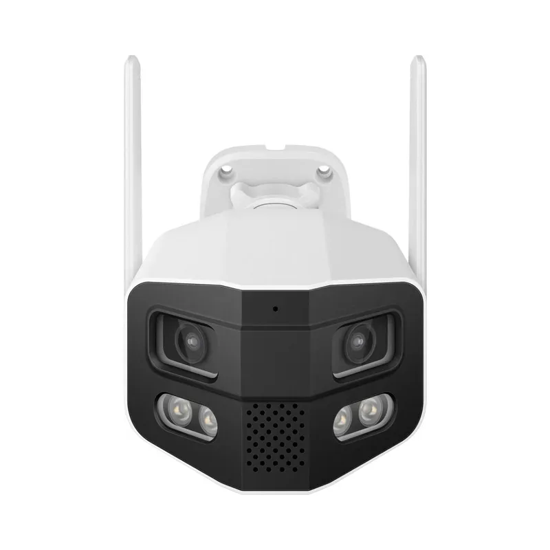 Cámara de seguridad Wi-Fi* / Ethernet panorámica 180° de doble lente 2 Mpx + 2 Mpx fija, para exterior Steren CCTV-236