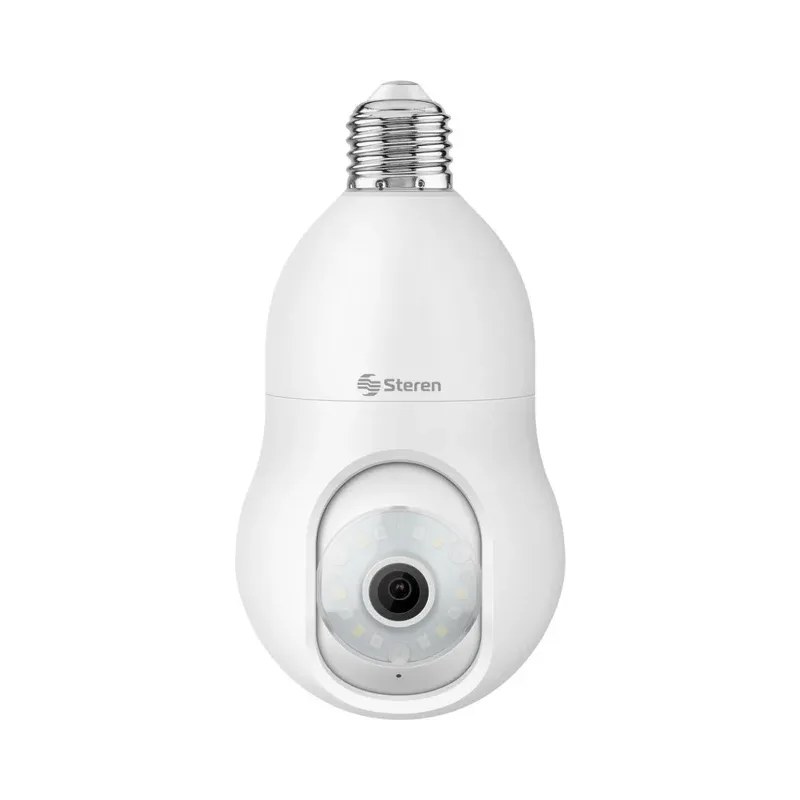 Cámara de seguridad Wi-Fi* 3 Mpx robotizada con seguidor de movimiento para socket Steren CCTV-238