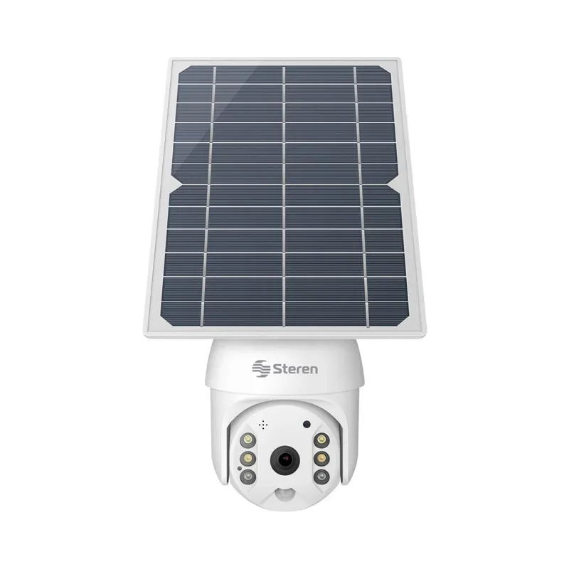 Cámara de seguridad 4G 2 Mpx robotizada con panel solar, para exterior Steren CCTV-600