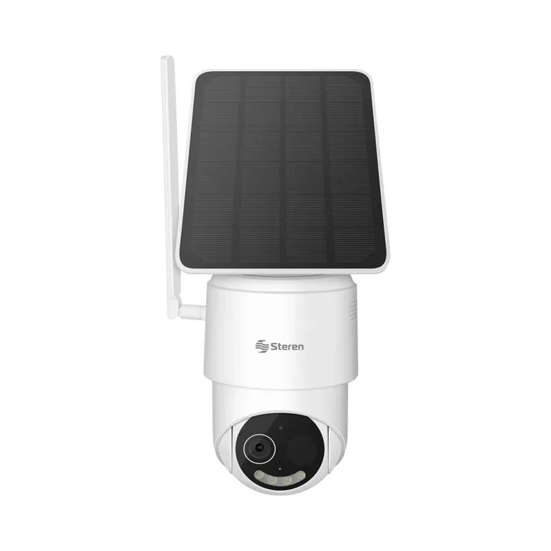 Cámara de seguridad 4G 2 Mpx robotizada con panel solar, para exterior Steren CCTV-610