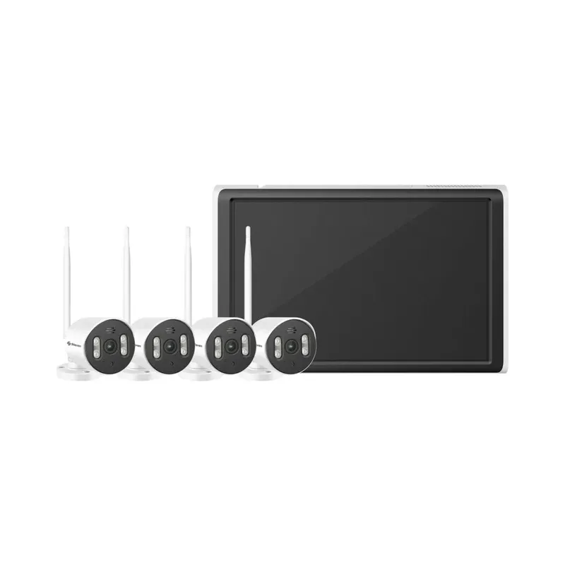Sistema de seguridad CCTV con NVR de 8 canales, 4 cámaras Wi-Fi* y monitoreo por Internet Steren CCTV-990LCD