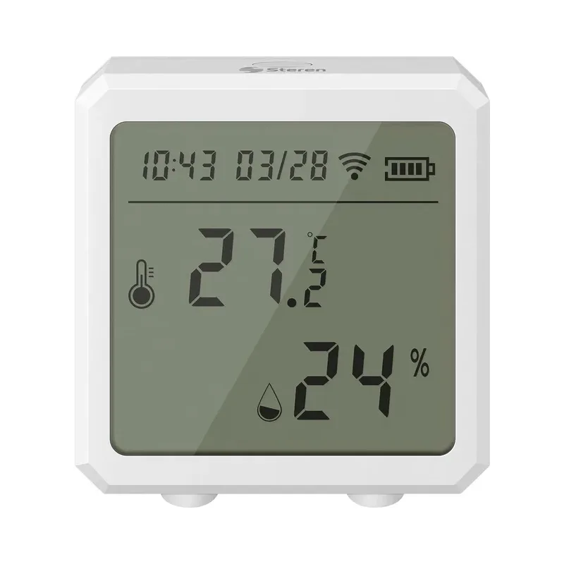 Sensor Wi-Fi* de temperatura y humedad con pantalla digital Steren SHOME-180